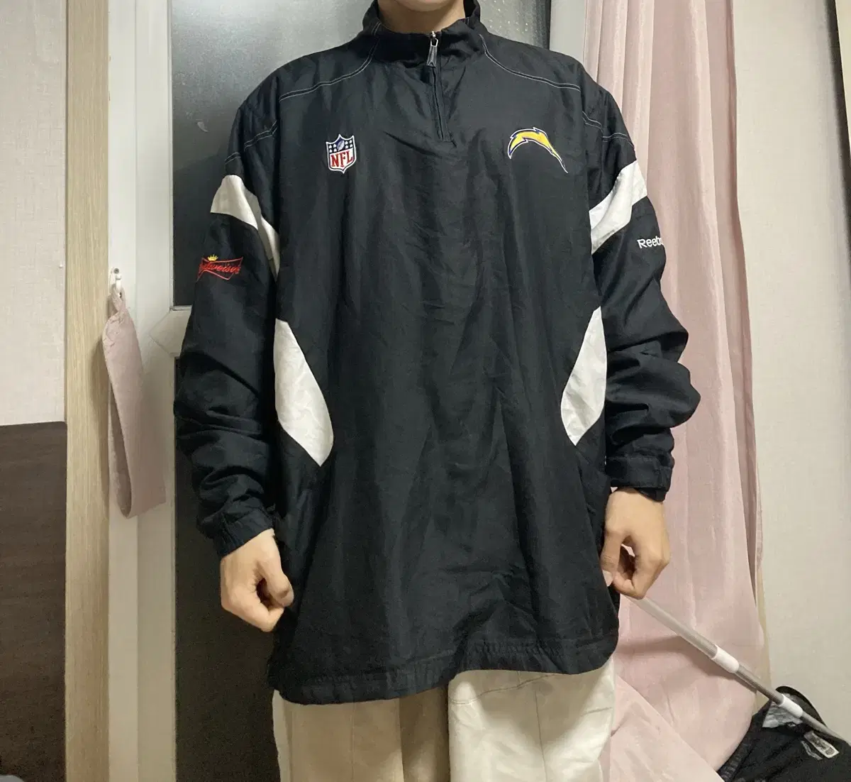 리복 NFL 샌디에이고 차저스 져지 웜업 자켓 2Xl